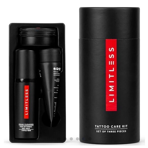 Limitless Premium Tattoo Aftercare Kit  Set of 3 Pieces Cleanser, Butter, Lotion - Picture 9 of 9